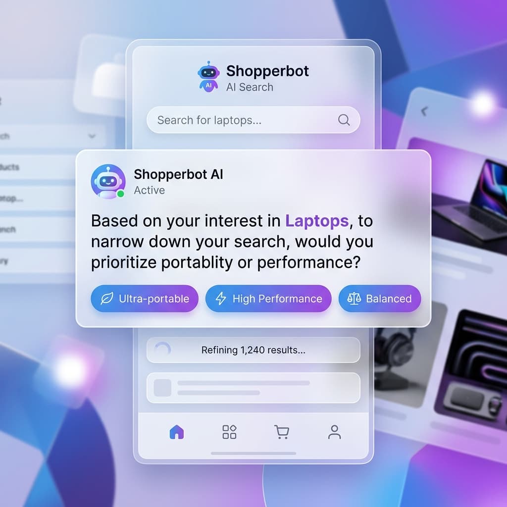 AI Guided Search Interface